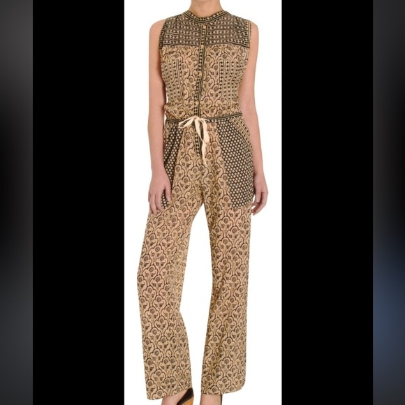 ISABEL MARANT ETOILE "Heko" Jumpsuit SZ 40 Tan Playsuit Overall - Picture 2 of 6